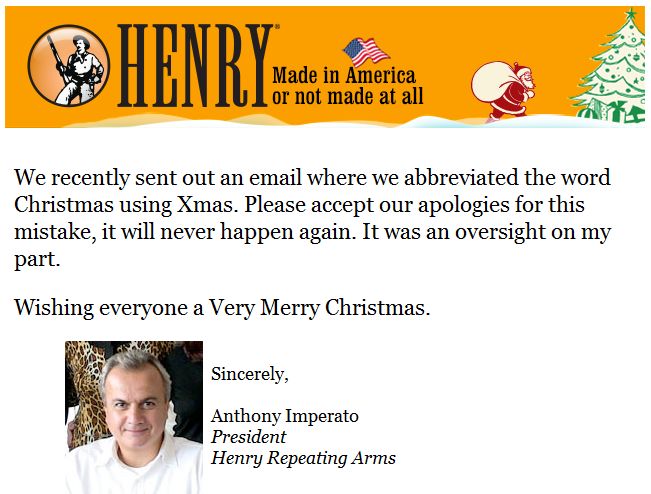 henry christmas email